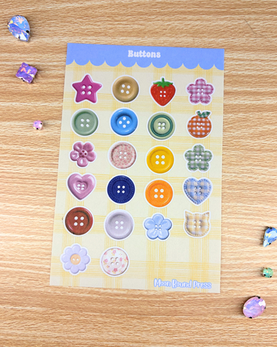 Buttons Sticker Sheet