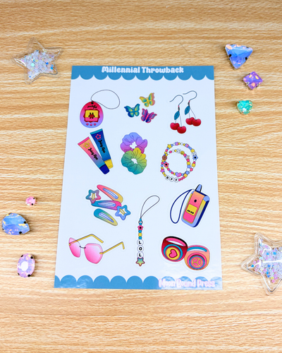 Millennial Throwback Sticker Sheet