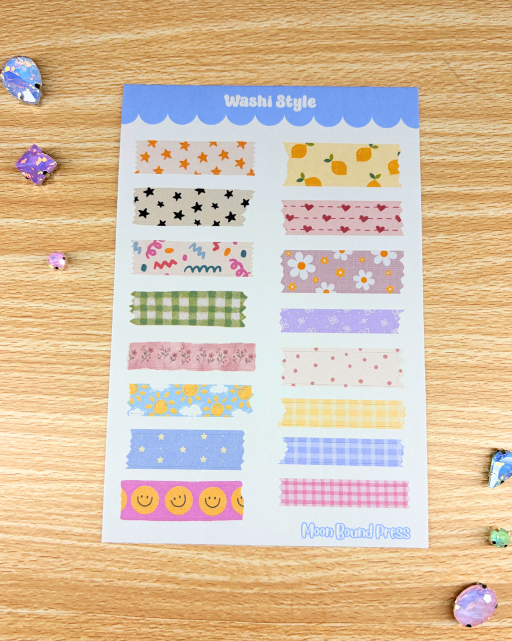 Washi Style Sticker Sheet